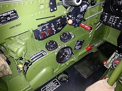 The port side of the P-51D Mustang's cockpit.