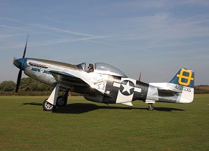 Peter taxys on the grass at Old Warden
